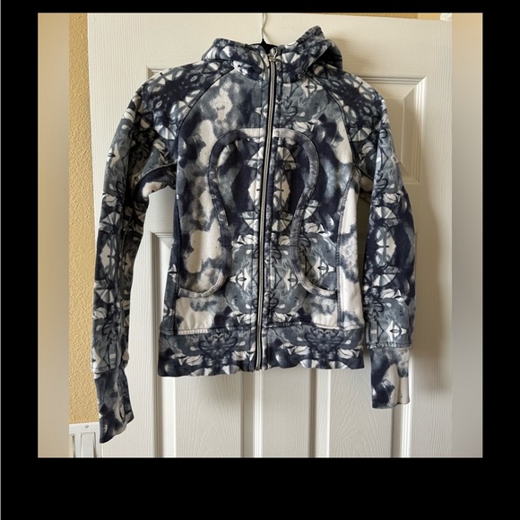 Rare Lululemon Scuba Hoodie, Ink Blot White & Blue Indigo size 4, Immaculate. - Picture 7 of 7
